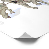 犬のそりシーン – アラスカ，ジュノー ポスター (角)