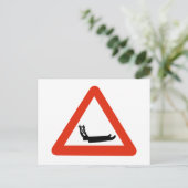 犬のそり交差点、交通標識、グリーンランド ポストカード (スタンド正面)