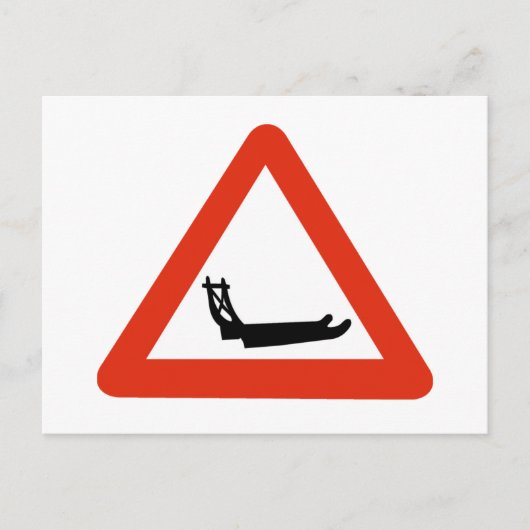 犬のそり交差点、交通標識、グリーンランド ポストカード (正面)