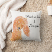 犬のぞき見 クッション (ブランケット)