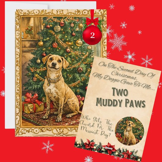 犬のためのクリスマス12日間の2日目 シーズンカード