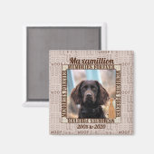 犬のための茶色のペットの写真記念碑 マグネット (正面/裏面)