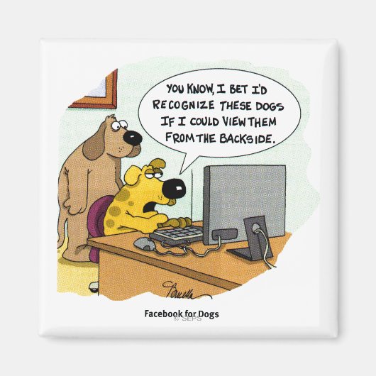 犬のためのFacebook マグネット (正面)