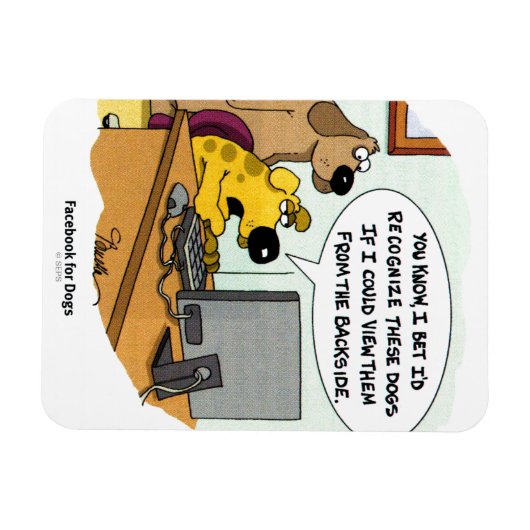 犬のためのFacebook マグネット (横)