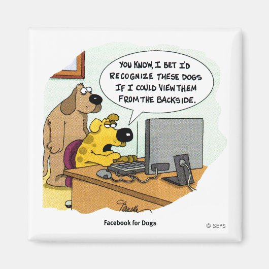 犬のためのFacebook マグネット (正面)