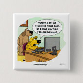 犬のためのFacebook 缶バッジ (正面)