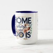 犬のはっきりした引用文マグ – 家は私の犬がいる場所 マグカップ (正面左)