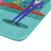 犬のまな板が付いているレトロのカップル カッティングボード (角)