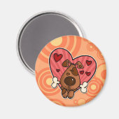 犬のようなハート マグネット (正面/裏面)