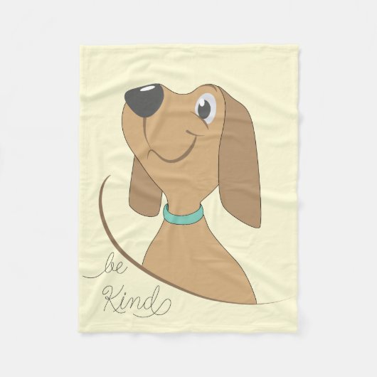 犬のような フリースブランケット (正面)