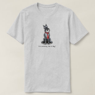 犬のように働くシュナウザー Tシャツ
