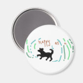 犬のように幸せ！ マグネット (正面/裏面)