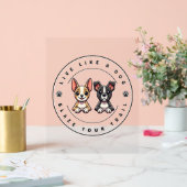 犬のように生きて跡を残す アクリルサイン (ウェディング)