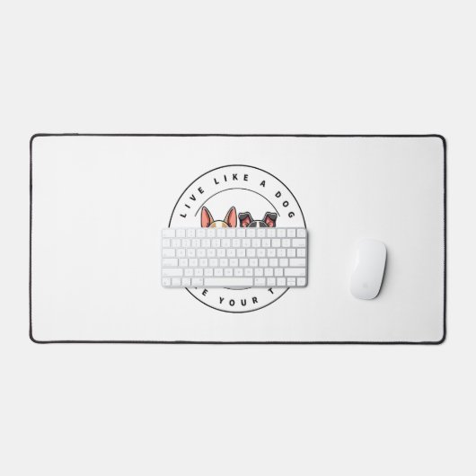 犬のように生きて跡を残す デスクマット (キーボード&マウス)