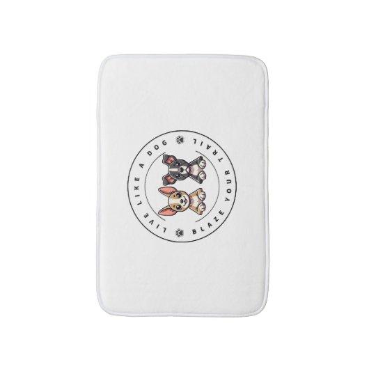 犬のように生きて跡を残す バスマット (正面縦)