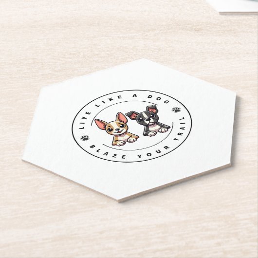 犬のように生きて跡を残す ペーパーコースター (アングル)