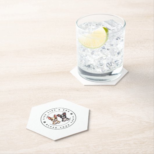 犬のように生きて跡を残す ペーパーコースター (インサイチュ)