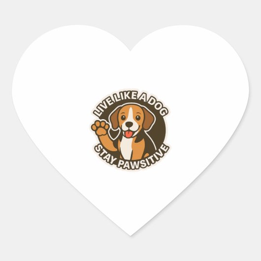 犬のように生きて 前向きに生きる (3) ハートシール (正面)