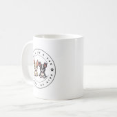 犬のように生きよう 躍動して 優しくあれ コーヒーマグカップ (正面左)