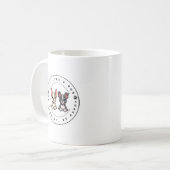 犬のように生きる 今を生きる 幸せになる コーヒーマグカップ (正面左)
