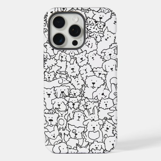 犬のらくがきiPhoneケース iPhoneケース (裏面)