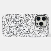 犬のらくがきiPhoneケース iPhoneケース (裏面横)