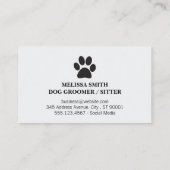 犬のアイコン |ボーンターフ |トレーナー 名刺 (裏面)