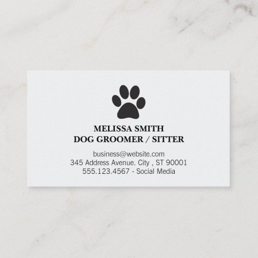 犬のアイコン |ボーンターフ |トレーナー 名刺 (裏面)