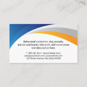 犬のアイコン |動物トレーニング 名刺 (裏面)