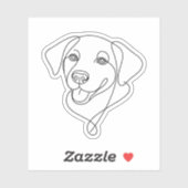 犬のアウトライン シール (シート)