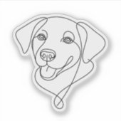 犬のアウトライン シール (正面)