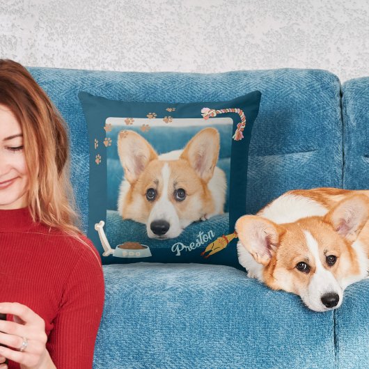 犬のアクセサリー写真フレーム クッション