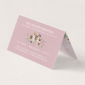 犬のアポイントメントリマインダーロイヤリティ花前足 名刺 (裏面)