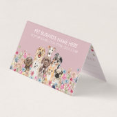 犬のアポイントメントリマインダーロイヤリティ花前足 名刺 (正面)