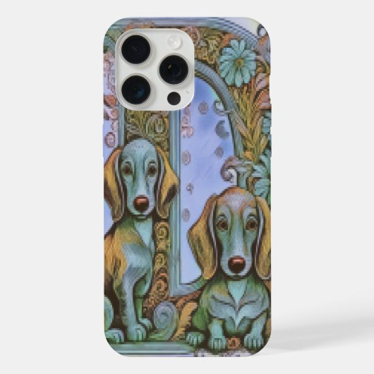 犬のアルファベット iPhoneケース (裏面)