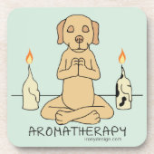 犬のアロマセラピーの黙想のおもしろいな漫画 コースター (正面)
