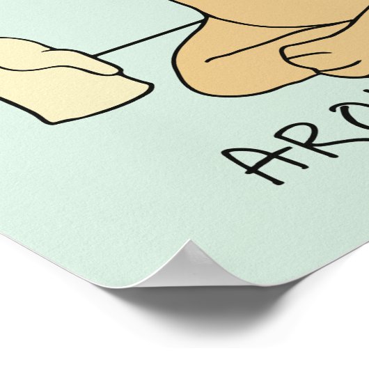 犬のアロマセラピー瞑想おもしろい漫画 ポスター (角)