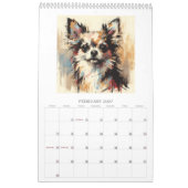 犬のアート 壁掛けカレンダー 2027 アーティスティックな犬の肖像画 カレンダー (2月 2027)