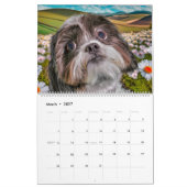 犬のアート #1 大型・小型犬 カレンダー (3月 2027)