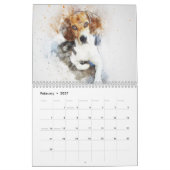 犬のアート 2027 カレンダー (2月 2027)