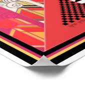 犬のアールデコポスター付き2つの女性12 x 12 ポスター (角)