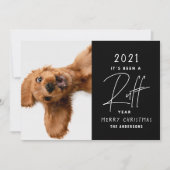 犬のイラストが可愛い「大変な1年だったね」クリスマスカード(名入れ対応) カード (正面)