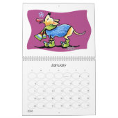 犬のイラストレーションがリーシュを離れた芸術第2巻 カレンダー (1月 2026)