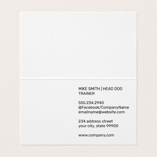 犬のイラストレーション |アストロターフ 名刺 (内部フラット)