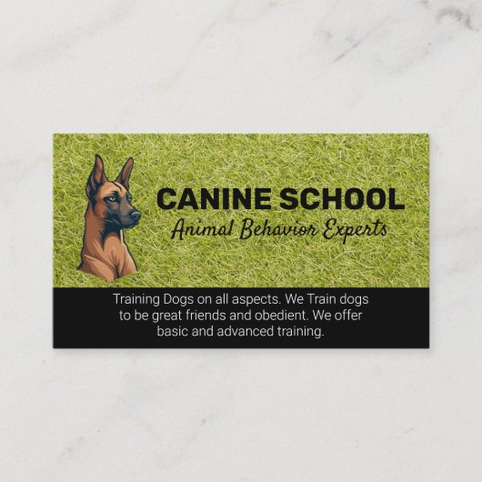 犬のイラストレーション |アストロターフ 名刺 (正面)