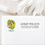 犬のイラストレーション ラベル (インサイチュ)