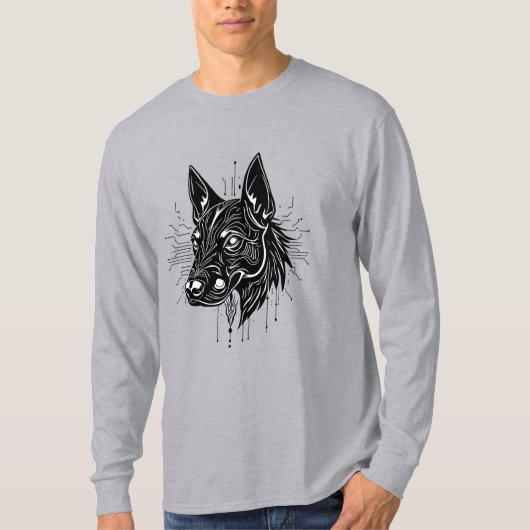 犬のイラスト Tシャツ (正面)