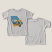 犬のイラストTシャツ「Hello」 (デザイン正面&裏面)