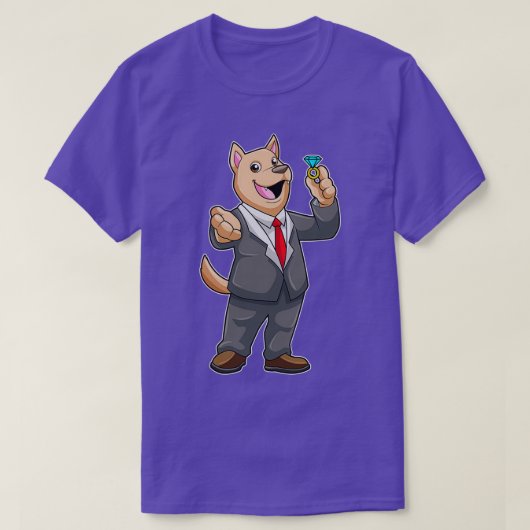犬のウェディングプランナー 結婚指輪 Tシャツ (デザイン正面)