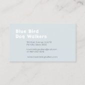 犬のウォーカービジネスカードのパック 名刺 (裏面)